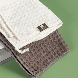 ShopAt.Two[NP-7141] ผ้าเช็ดมือวาฟเฟิล ผ้าเช็ดหน้า นุ่ม ซับน้ำได้ดี ขนาด 30x30 ซม.