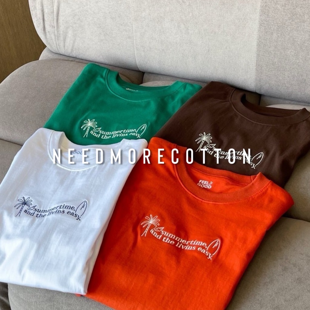 พร้อมส่ง เสื้อยืด Oversize ผ้าคอตตอน ปักลายน่ารักๆ อก 44" ยาว 27" เสื้อยืดโอเวอร์ไซส์ สไตล์เกาหลี