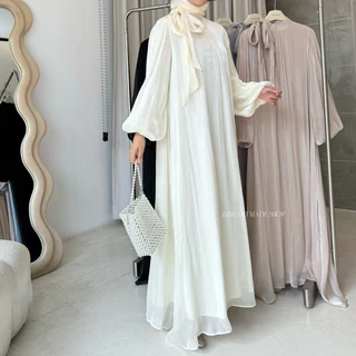 (C03) Heartmade - Camila Dress 🦋 เดรสผ้าชิมเมอร์วิ้งค์ ซับในยาว พร้อมผ้าคลุมเข้าเซ็ต