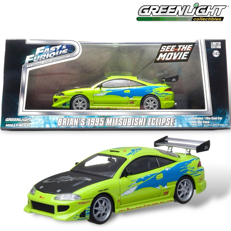 Greenlight | BRIAN'S 1995 MITSUBISHI ECLIPSE Fast&Furious สเกล 1:43