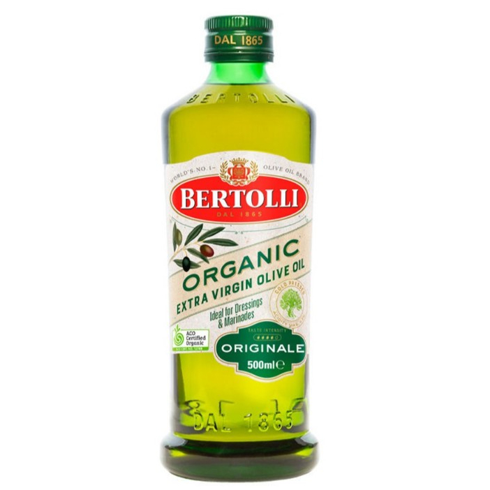 Bertolli ORGANIC Extra Virgin Olive Oil 500ml. เบอร์ทอลลี่ น้ำมันมะกอก เอ็กซ์ตร้าเวอร์จิ้น ออร์แกนิค