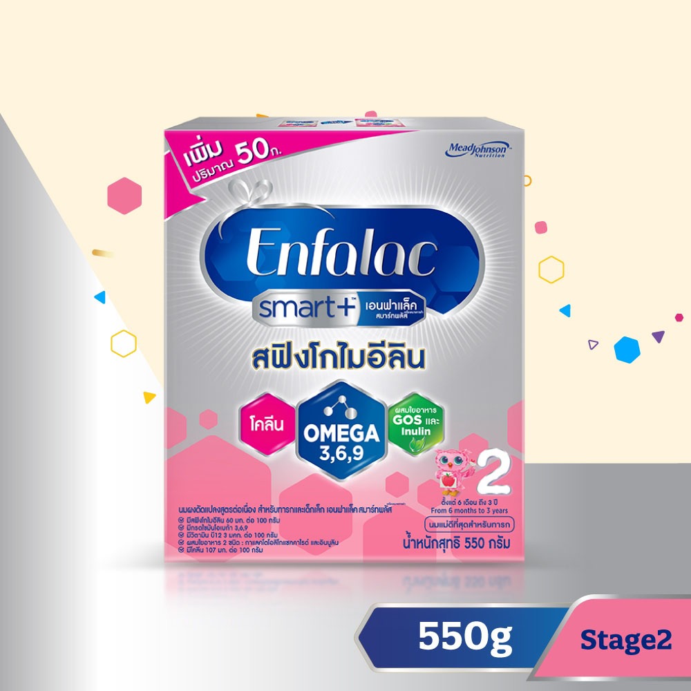 เอนฟาแล็ค สมาร์ทพลัส สูตร2 ชนิดจืด 550 กรัม Enfalac A+ MindPro Stage2 (500 g)