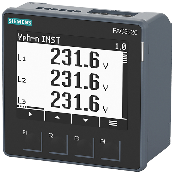 Siemens SENTRON PAC3220 LCD 96X96 mm Power Monitoring Device Controll panel 7KM3220-0BA01-1DA0