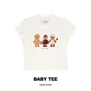 Resign.studio เสื้อยืด Baby tee - Teddy