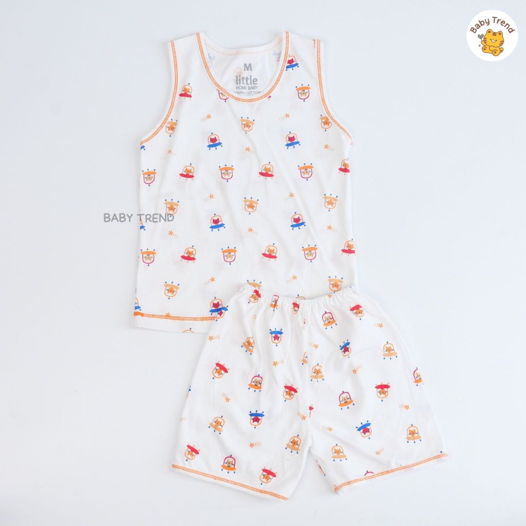 Little Home Baby ชุดเสื้อกล้ามพร้อมกางเกง 0-12 เดือน ไซส์ M, L ผ้าคอตตอนใส่สบาย