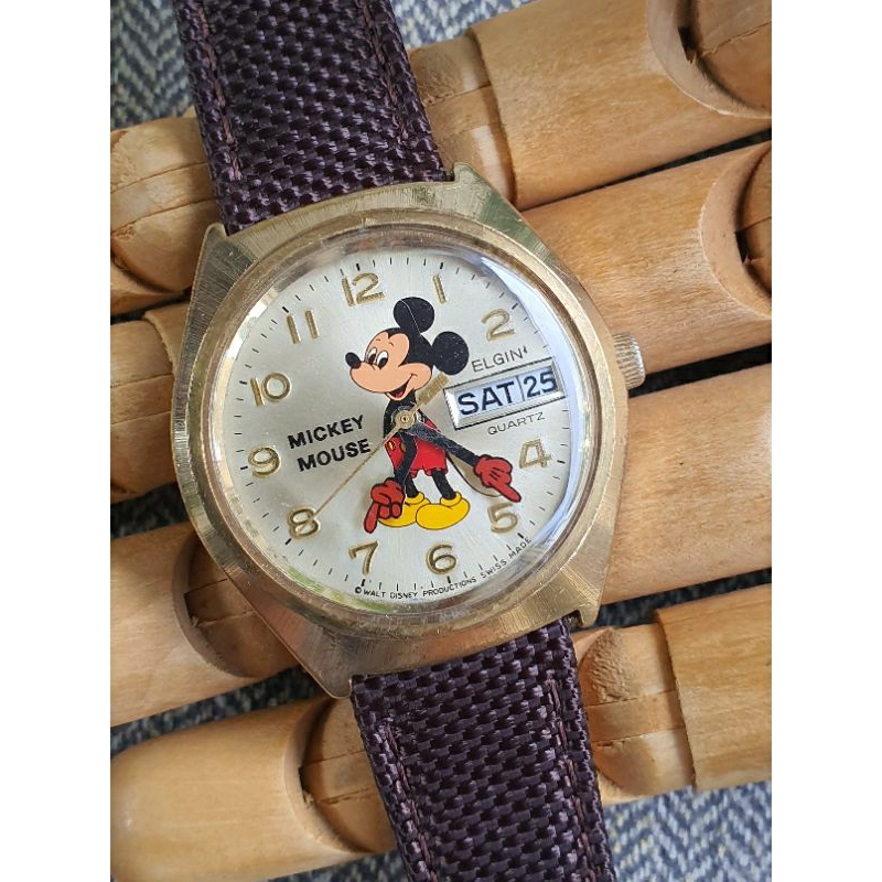 นาฬิกา Mickey mouse Elgin ระบบ quartz