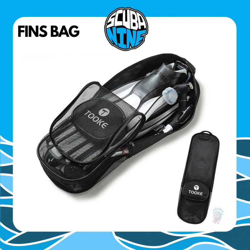 กระเป๋าใส่ฟินดำน้ำ fins bag มีช่องใส่หน้ากากดำน้ำ ข้างหน้าด้วย พร้อมสายสะพายหลัง