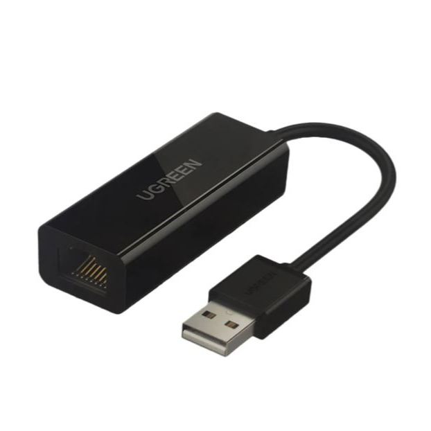 USB TO ETHERNET ADAPTER (อุปกรณ์แปลงสัญญาณ) UGREEN USB 2.0 TO LAN (10/100) 30305T [NACKLE PLATED] BL