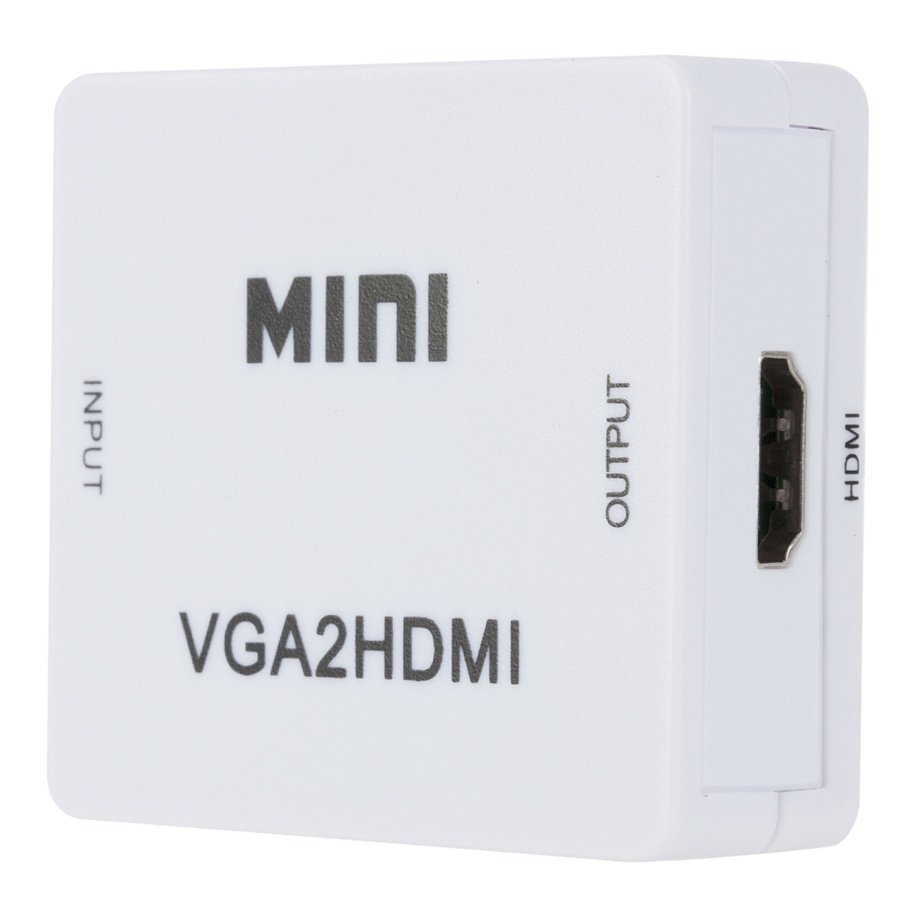 VGA to HDMI อะแดปเตอร์ VGA เป็น HDMI พร้อมระบบเสียงรองรับทรงพลัง USB 1080p VGA2HDMI