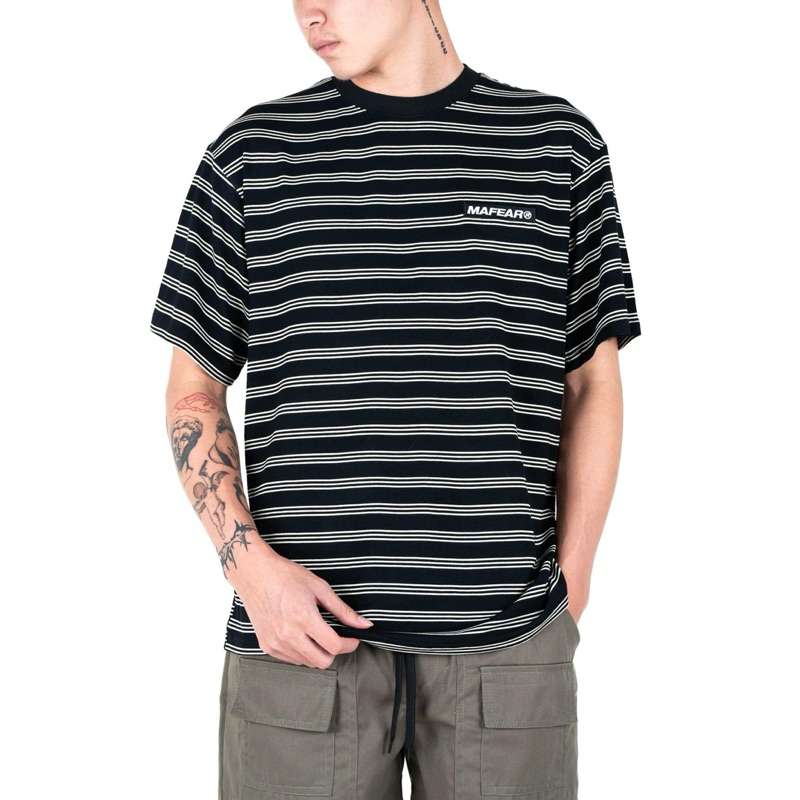 เสื้อยืดคอกลม รุ่น Striped t-shirt Mafear