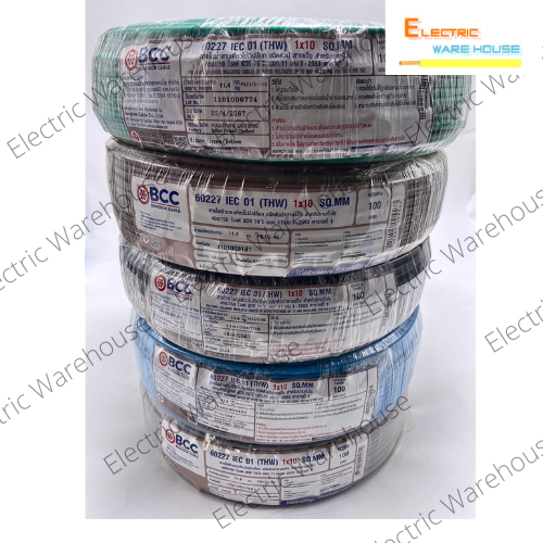 สาย THW 10 SQmm บางกอกเคเบื้ล หลากสี..