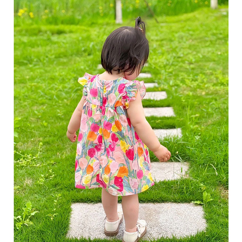 ชุดเดรสเด็กอ่อน ชุดเดรสเด็กผู้หญิง MiniQueen รุ่น Tulip Dress (DRS00055)
