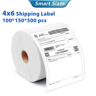 (100*150*500ใบ) กระดาษสติกเกอร์ 4x6 Label Sticker ปริ้นใบปะหน้าพัสดุเหมาะสำหรับขนส่งทั่วไป