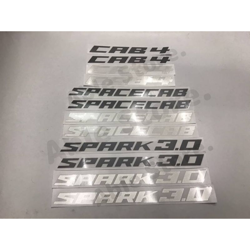 สติ๊กเกอร์ดั้งเดิม SPACECAB / SPARK3.0 / CAB4 สำหรับติดข้างประตูรถ ISUZU ALLNEW D-MAX ปี2019-2020