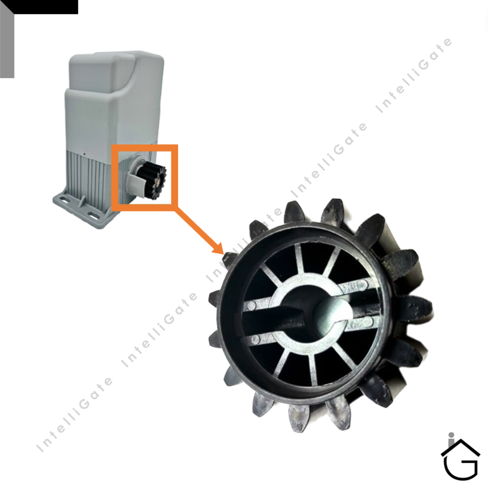 เฟืองขับมอเตอร์ประตูรีโมทบานเลื่อน DC E8 E1000 15ฟัน