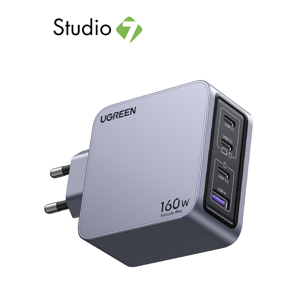 อะแดปเตอร์ Ugreen Wall Charger 1 USB-A / 3 USB-C 160W ALU Gray (TISI) by Studio7