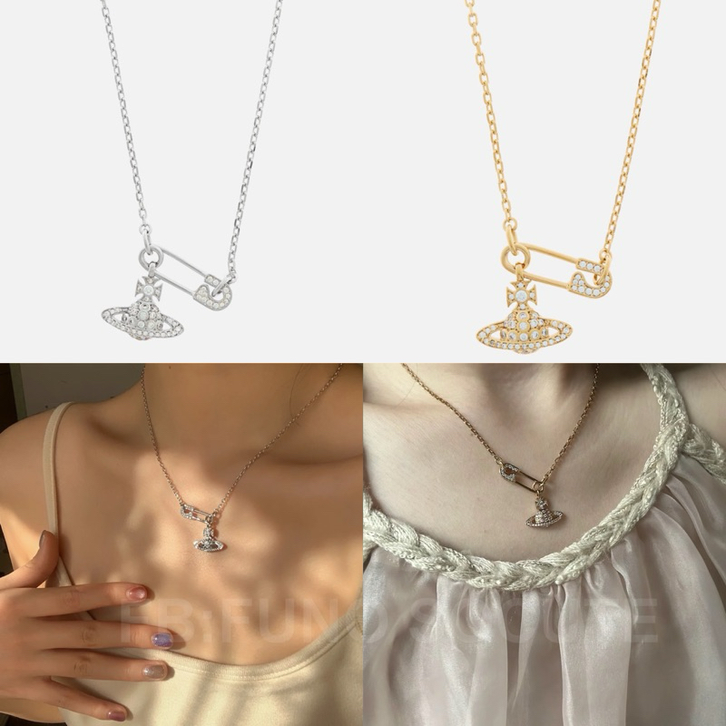 🪐พร้อมส่ง✨ Vivienne Westwood Lucrece Pendant Necklace ของแท้100%(แถมฟรีถุงกระดาษเฉพาะรุ่นนี้) ✨💓