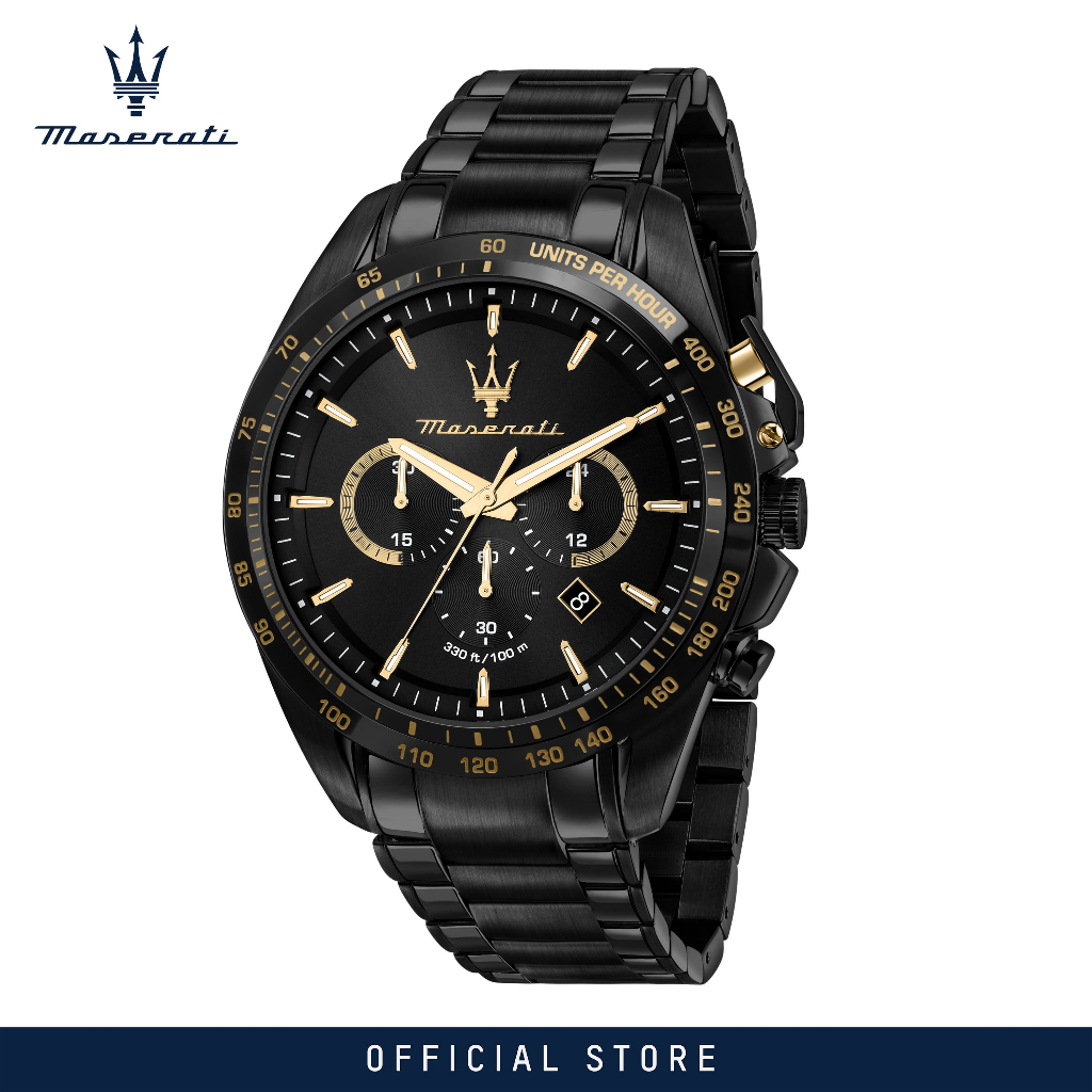 【Online Exclusive】 Maserati Traguardo 45mm Men's Quartz  นาฬิกาข้อมือแฟชั่น  R8873612051 Japan Movement