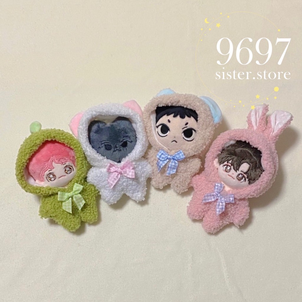 *พร้อมส่ง* ชุดสัตว์ขนปุย ชุดตุ๊กตา 10 cm ชุดตุ๊กตา 10 ซม.