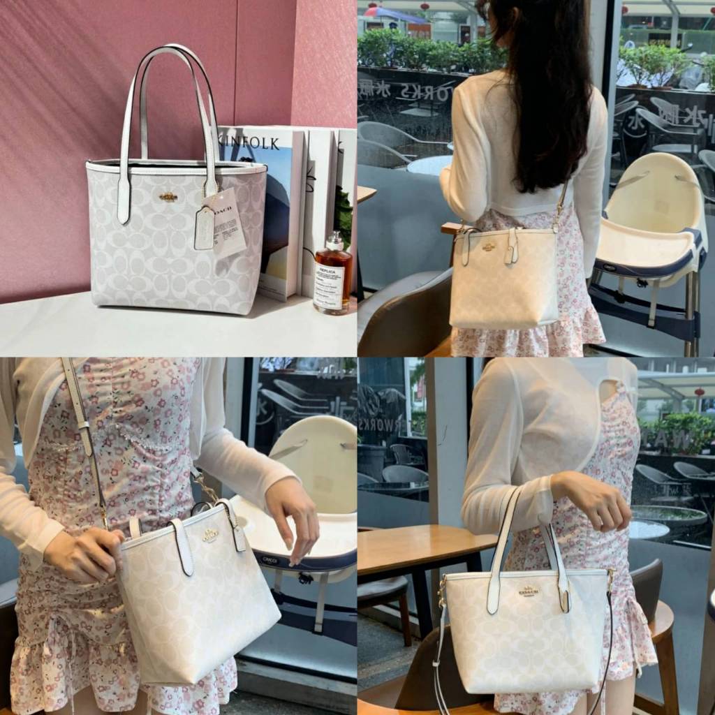 Coachของแท้💯 รุ่น CN733 Mini City Tote In Signature Canvas