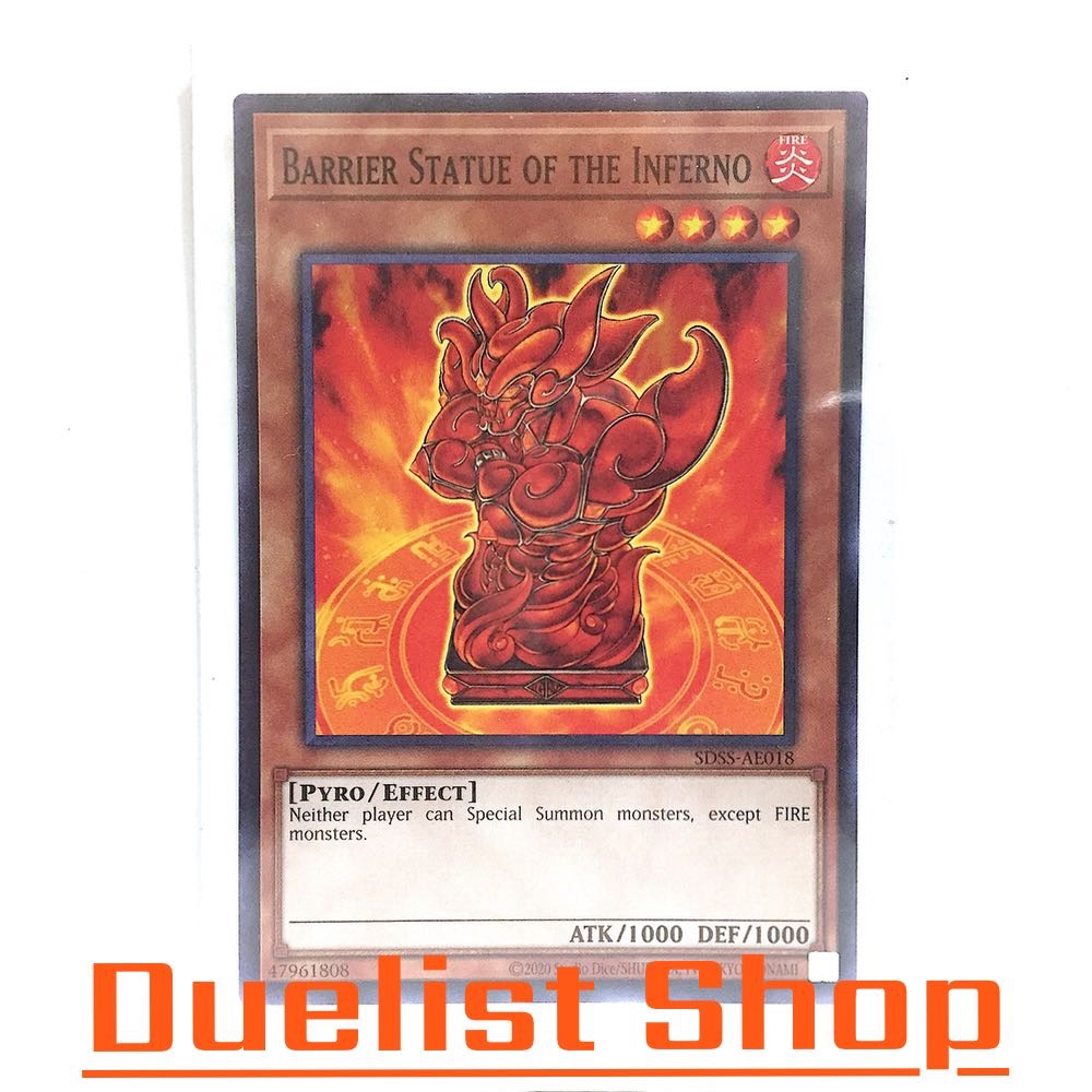 Barrier Statue of the Inferno (N) Monster Fire Level4 [Pyro/Effect] ชุด SDSS-AE018 การ์ดยูกิโอ (Yu-Gi-Oh!) OCG Asia ENG