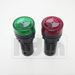 Buzzer Alam 22mm. ไฟแจ้งเตือนกระพริบ แบบมีมีเสียง