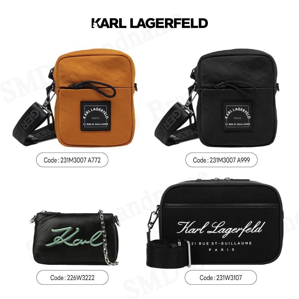 Karl Lagerfeld กระเป๋าสะพายข้าง สำหรับผู้ชาย/ผู้หญิง สินค้าจากชอป แท้ 100%