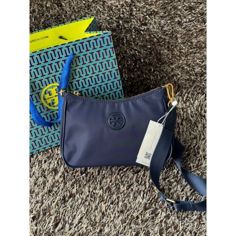 Tory burch nylon web mini hobo.กระเป๋าสะพายไหล่