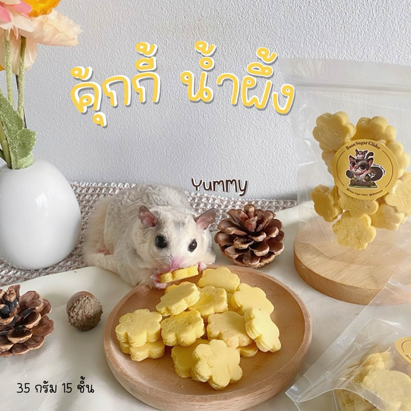 คุ้กกี้น้ำผึ้ง 🍯 ขนมทานเล่นสัตว์ฟันแทะ ชูการ์ เม่นแคระ กระต่าย ดอร์เมาส์