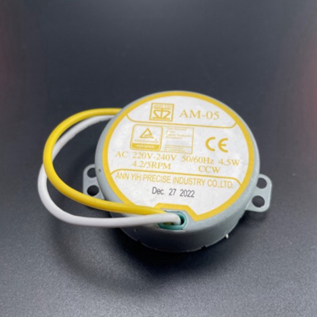 HATARI อะไหล่แท้ มอเตอร์ส่าย รอบ 4.2/5RPM 4.5W CCW ขนาด 220-240V 50/60Hz แกนสั้น (AQ-C18M1)