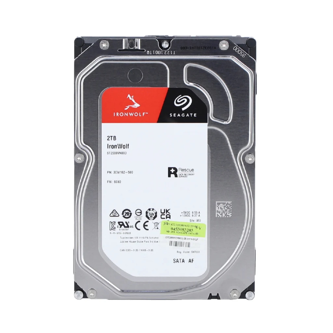 2 TB 3.5" HDD (ฮาร์ดดิสก์ 3.5") SEAGATE IRONWOLF - 5400RPM SATA3 (ST2000VN003)