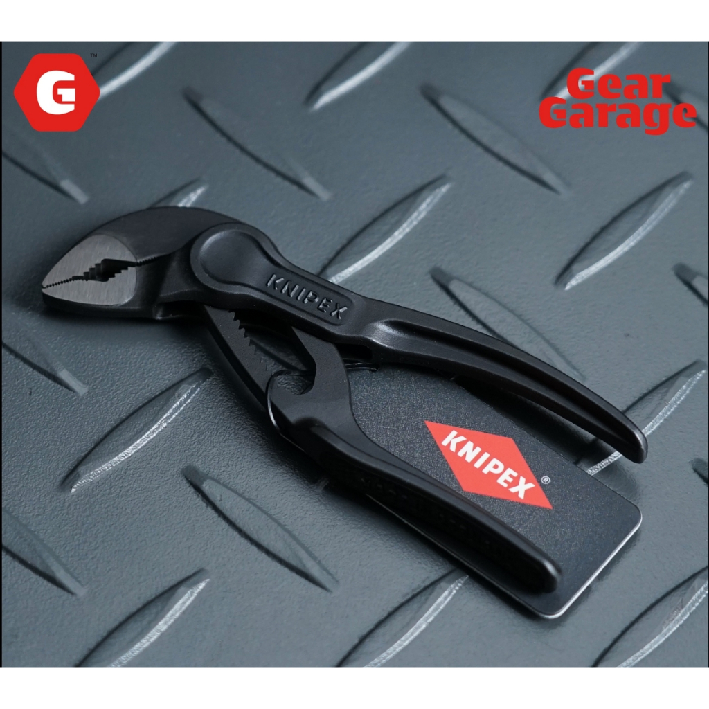 คีมถอดปั๊มน้ำ แบบพกพา KNIPEX NO.87 00 100 Hightech-Wasserpumpenzange CobraÂ® XS Factory Gear By Gear Garage