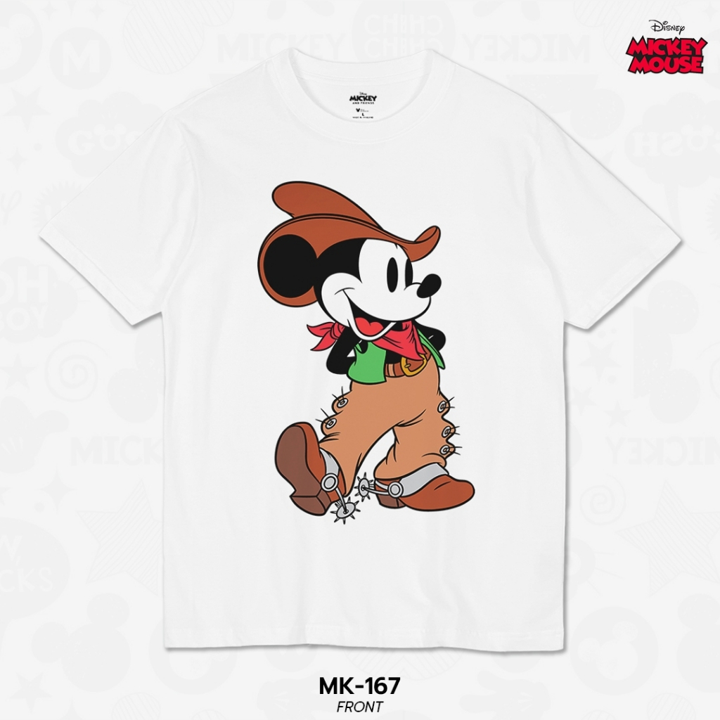 Power 7 Shop เสื้อยืดการ์ตูน มิกกี้เมาส์ ลิขสิทธ์แท้ DISNEY  (MK-167)