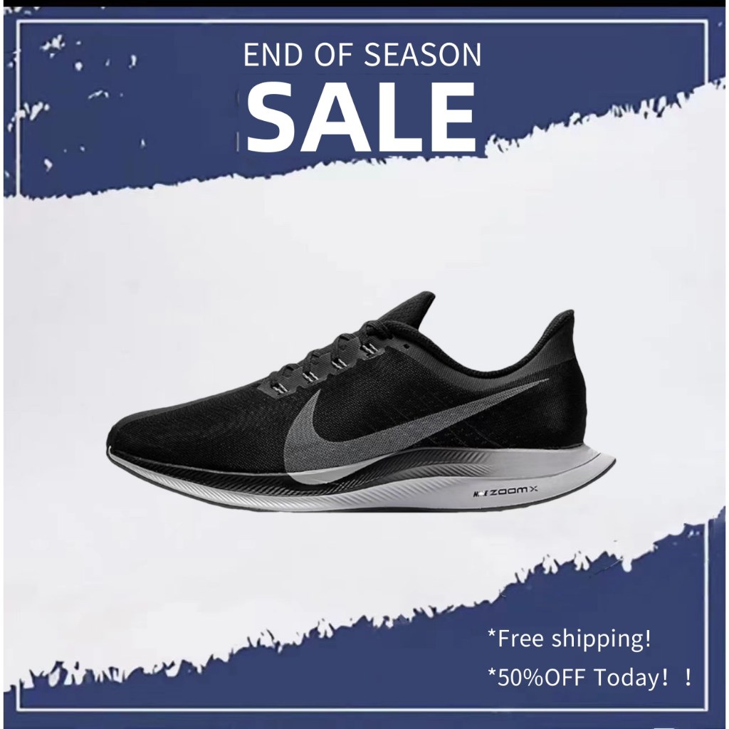 【Brand authorization】 พร้อมส่ง ของแท้ 100% Nike Zoom Pegasus "Black" รองเท้าผ้าใบ