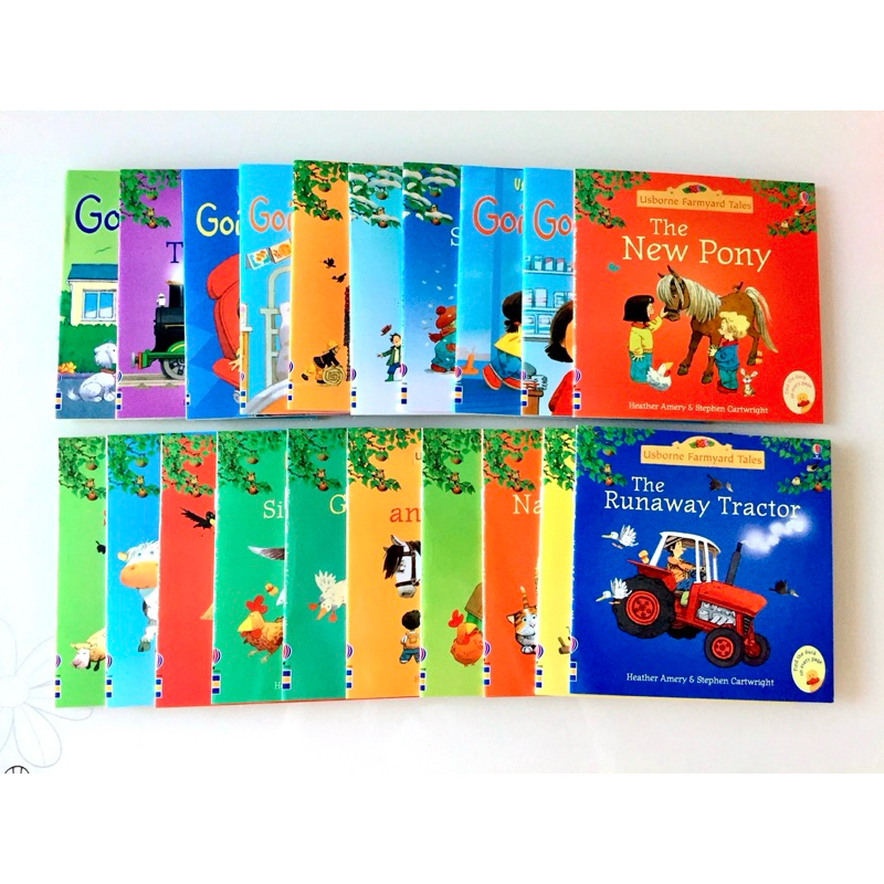20ชิ้น/เซ็ต15X15ซม Usborne First Experiences Farmyard Tales Series 20 Books Set Ages:2-6
