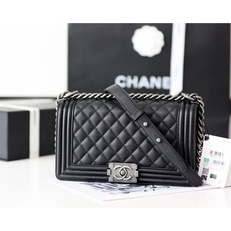 Chanel Boy Medium bag(Ori)VIP  📌หนังอิตาลีนำเข้างานเทียบแท้ 📌size 25x15x9 cm.