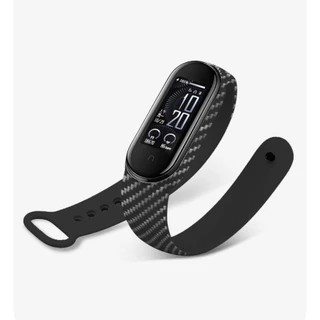 สายซิลิโคนอ่อนนุ่ม MiBand 3 4 5 6 7 8 9 10 สายเนื้อคาร์บอนไฟเบอร์ สายกีฬากันน้ำ