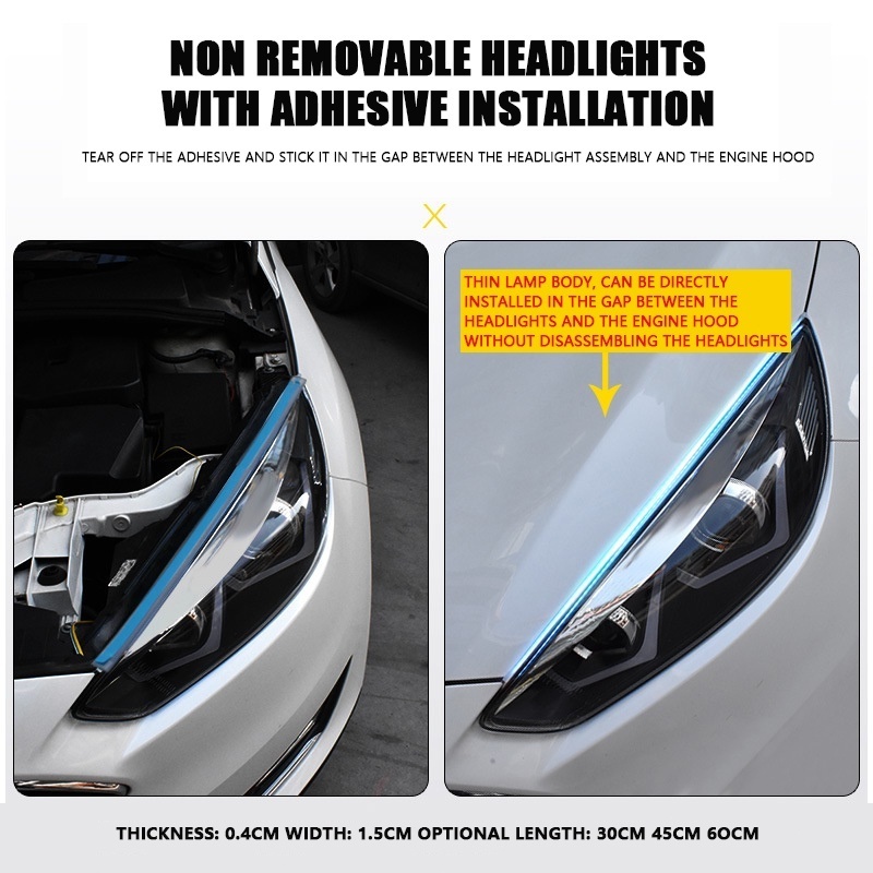 2 ชิ้น จัดส่งทันที สําหรับรถยนต์ การควบคุมแอพ ไฟเลี้ยว ไฟเดย์ไลท์ LED RGB 12V DRL หลากสี พร้อมรีโมตคอนโทรล - รูปที่ 5