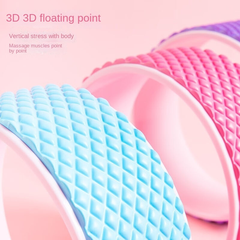 1แถม1 วงล้อโยคะแถมห่วงยางเลข 8 วงล้อเล่นโยคะ อุปกรณ์โยคะ ลูกกลิ้งนวด ยืดกระดูกสันหลัง เอว ยืดกล้ามเนื้อ - รูปที่ 5