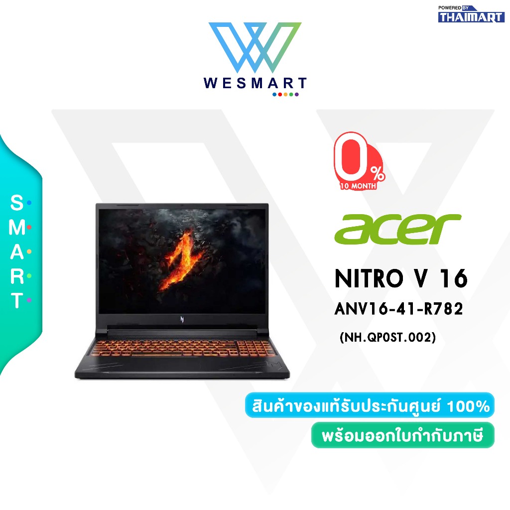 (0%) Acer Notebook Nitro Gaming  ANV16-41-R782 (NH.QP0ST.002) : Ryzen7-8845HS/16GB/SSD512GB/RTX4060 