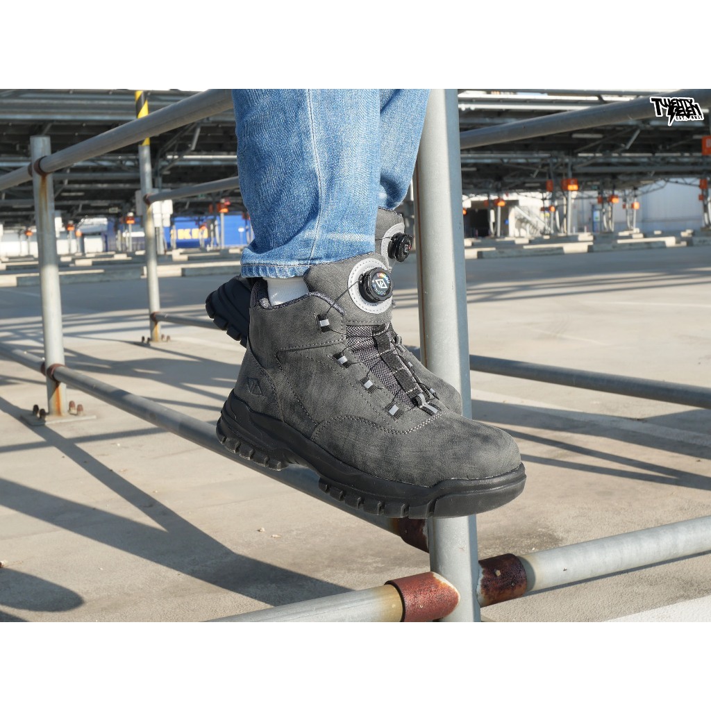 รองเท้าเซฟตี้ หนัง ปุ่มหมุนออโต้(BOA) ทรงสปอร์ต พื้น EVA นุ่มเบา หัวเหล็กพื้นเคฟล่า (รุ่น COG) - รูปที่ 4