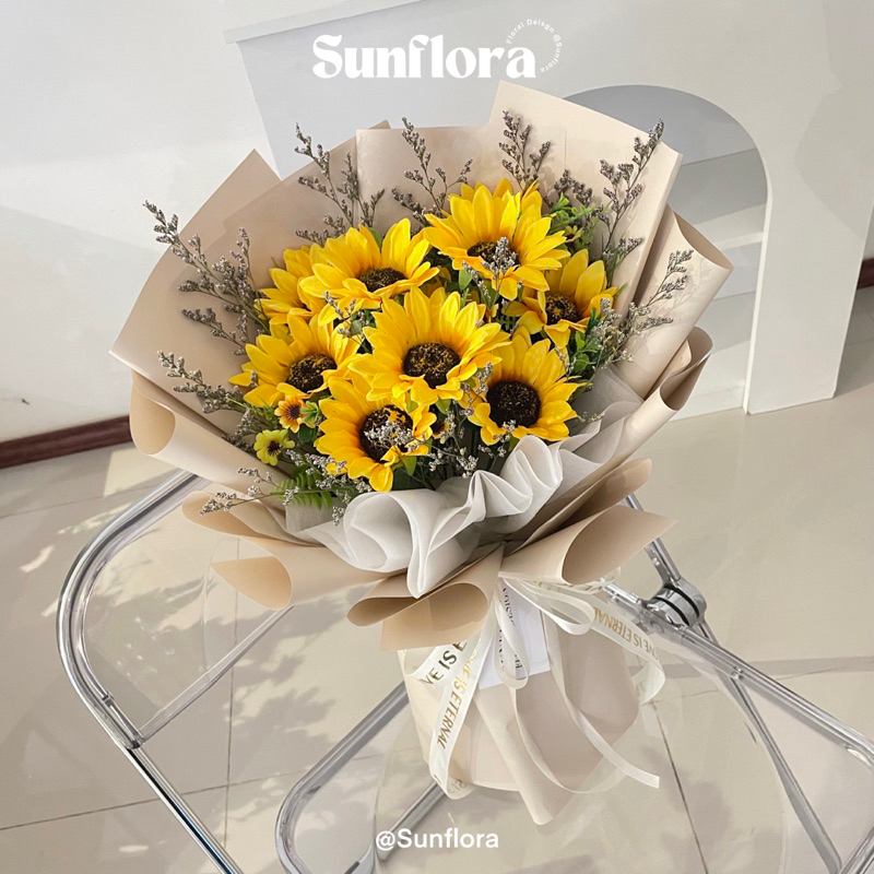 [Sunflora] ช่อดอกทานตะวันประดิษฐ์ L 🌻✨ ช่อดอกไม้ ดอกไม้ปลอม วาเลนไทน์ ปัจฉิม ของขวัญรับปริญญา