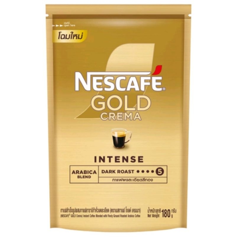 Exp 02/27 เนสกาแฟโกลด์เครมา nescafe gold crema intense refill