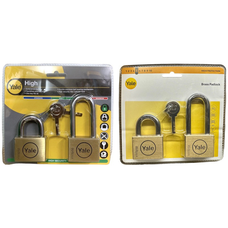 กุญแจYALE คีย์อะไลท์ขนาด 50 มิล (2ตัวชุด)