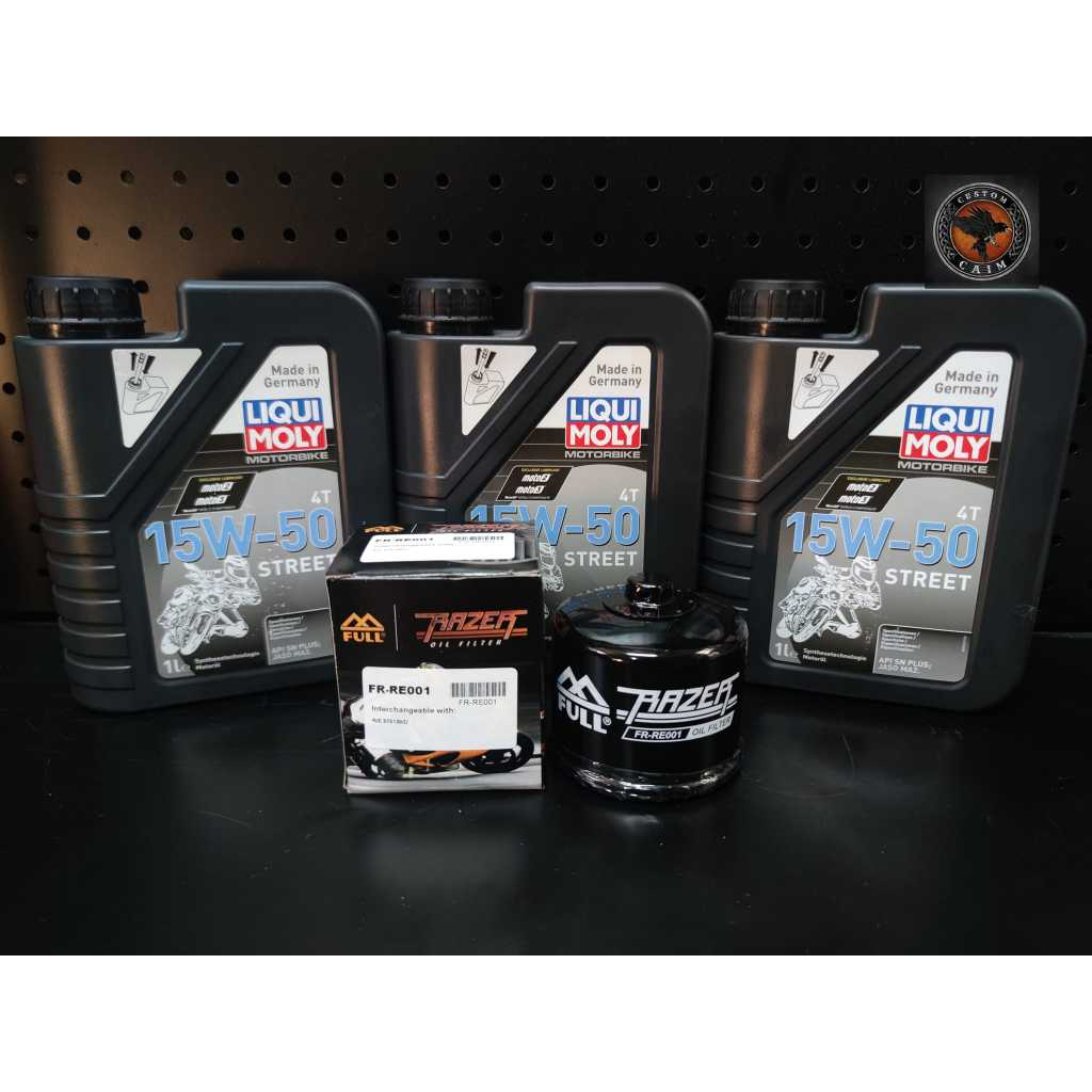 ชุดเปลี่ยน ถ่ายน้ำมันเครื่อง พร้อมกรองน้ำมันเครื่อง สำหรับRoyal Enfield 650 Interceptor/ 650 Continental Twins