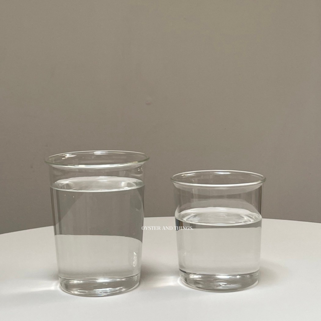 The simple thin | แก้วน้ำใสขนาด 350ml และ 260ml | Oyster and Things.