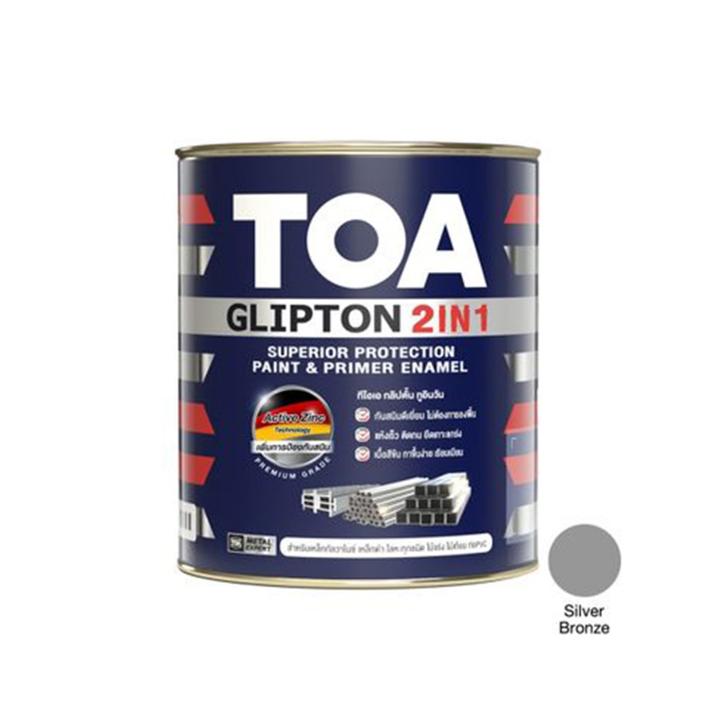 TOA สีน้ำมันเงา Glipton 2in1 #GG1000 SILVER BRONZE (กล)