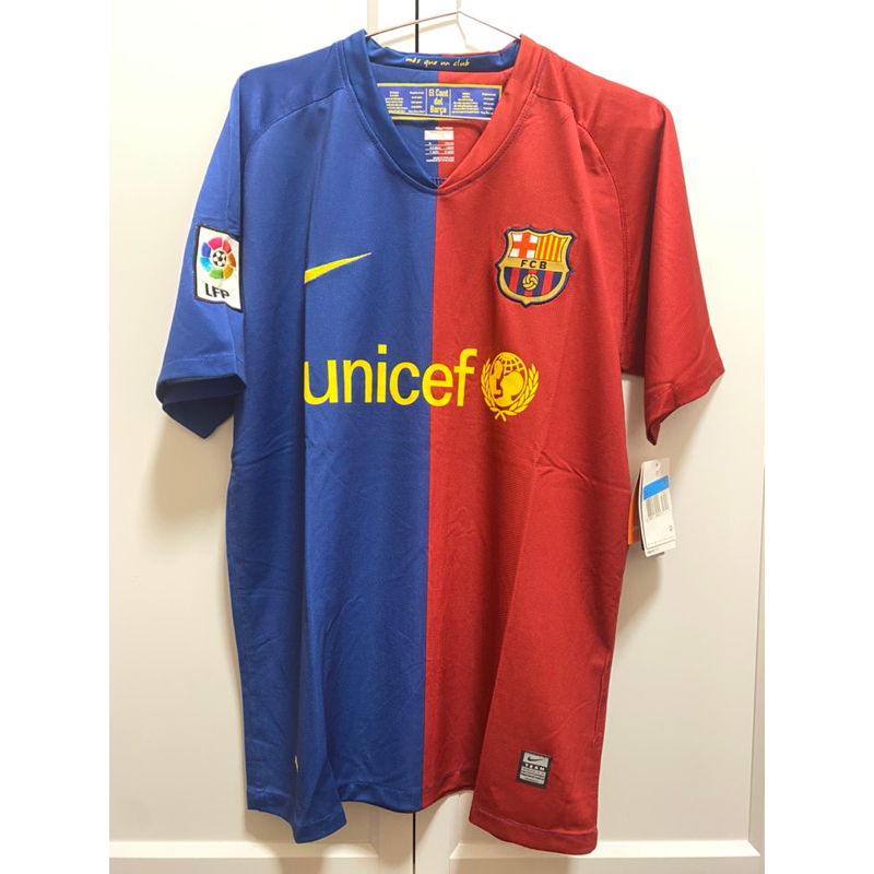 เสื้อบอล Barcelona 2008/09 เกรดแฟนบอล ป้ายห้อย