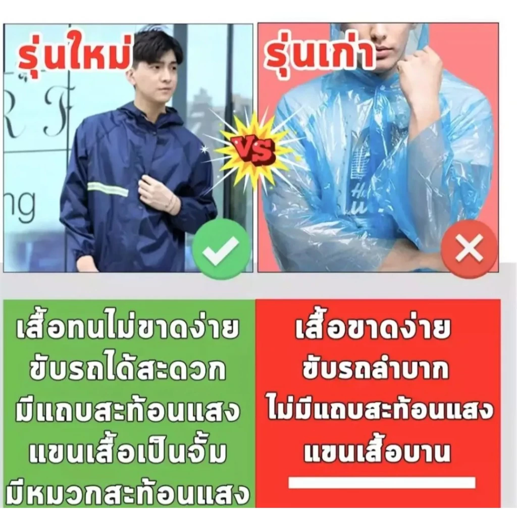 ชุดกันฝนพายุ 230D เสื้อและกางเกงกันฝน thumbnail 4