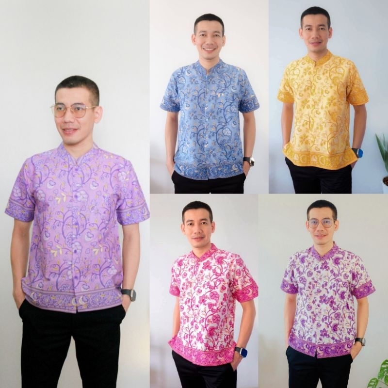 เสื้อคอจีนชาย เสื้อลายปาเต๊ะ ชุดผ้าไทย